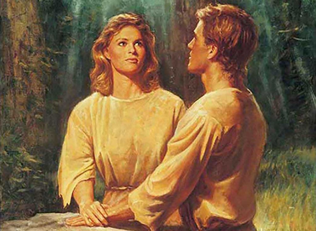 During the 6th creative period, Elohim created the human race, both male, and female.